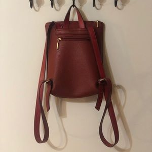 Simons Maroon BackPack with Gold Detailing